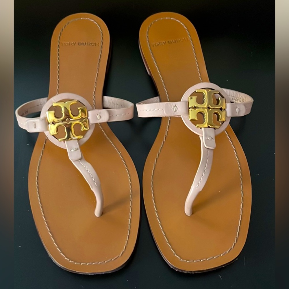 Tory Burch Mini Miller leather sandals size 8